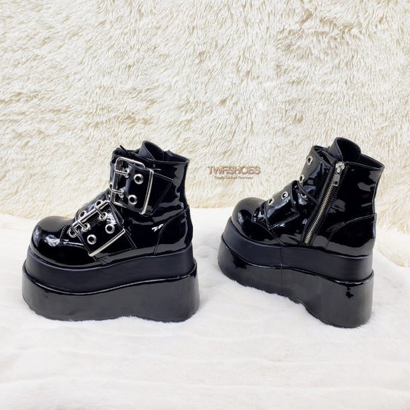 Bear 104 Platform Ankle Boots Goth Punk Rave - Picture 13 of 16